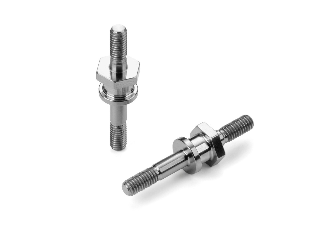 [X368045-T] TITANIUM SCREW SHOCK PIVOT BALL WITH HEX (2) - X368045-T
