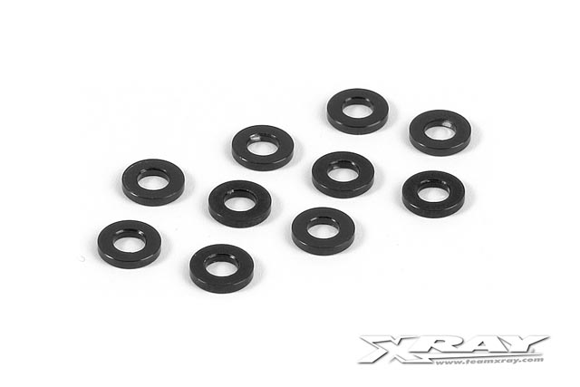 [X303122-K] Alu Shim 3X6X1.0Mm - Black (10) - X303122-K