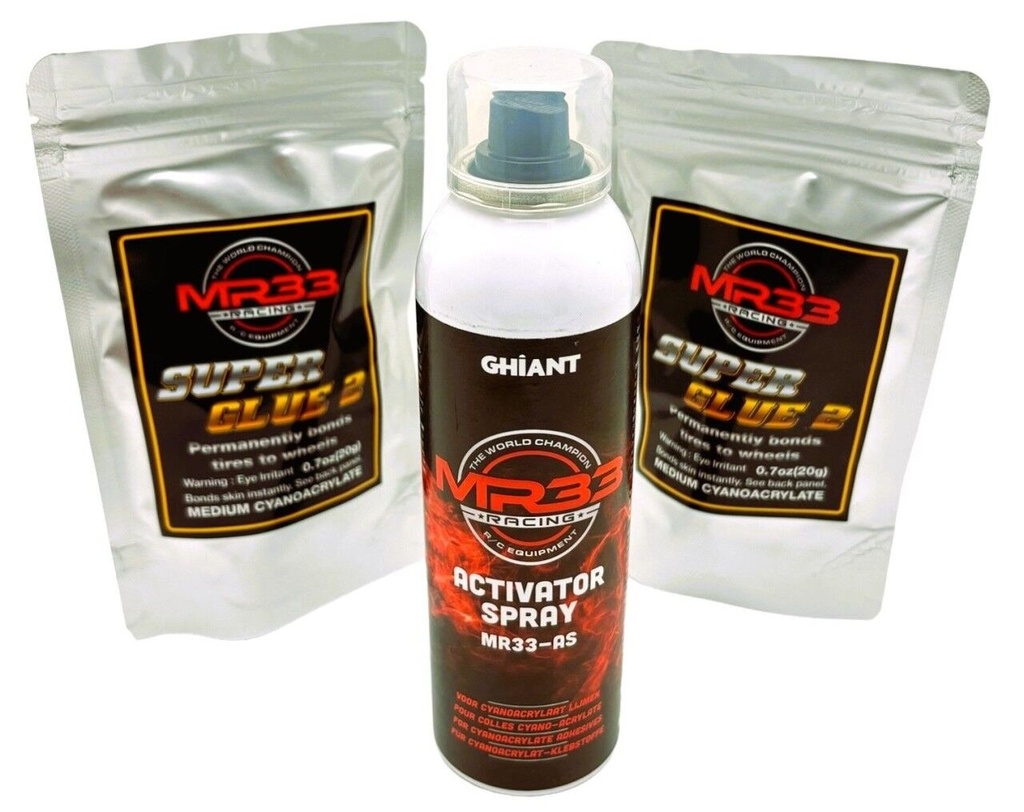 [MR33-SGS] MR33 Super Glue & Activator Spray Set (2+1) - MR33-SGS