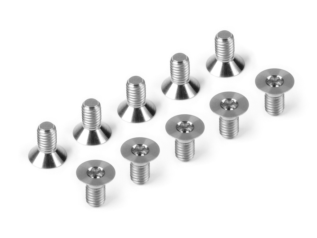 [H903306-T] HUDY TITANIUM FLAT HEAD SCREW M3x6 (10) - H903306-T
