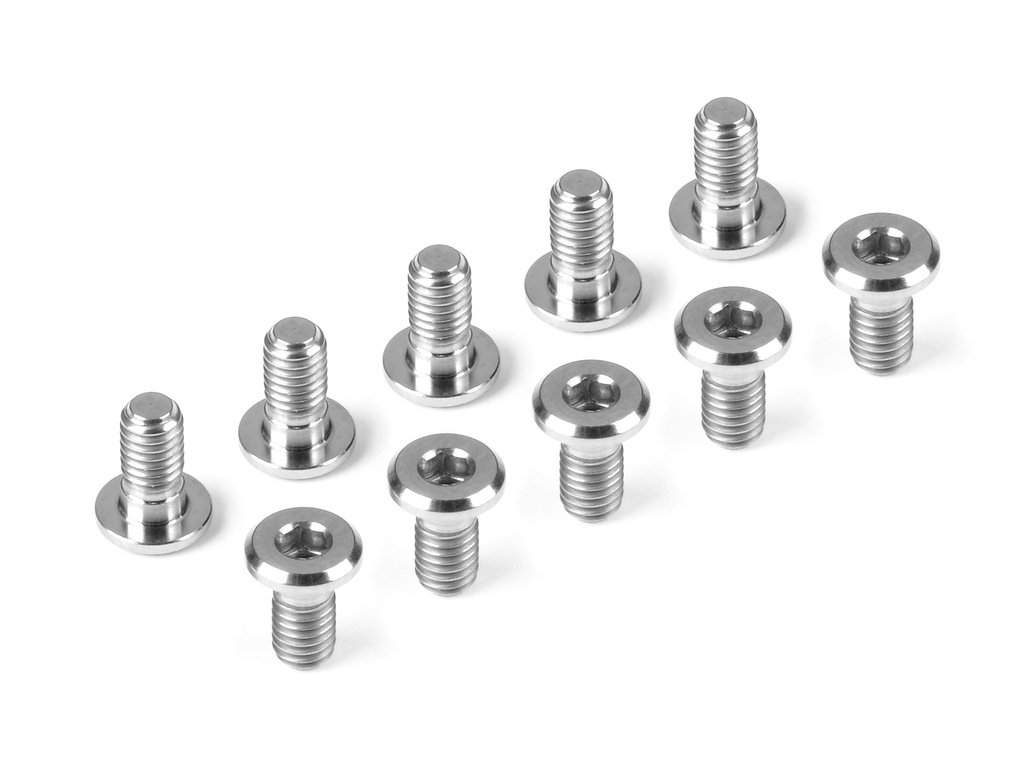 [H908306-T] HUDY TITANIUM SUPER-LOW HEAD SCREW CENTERING DIA M3x6 (10) - H908306-T