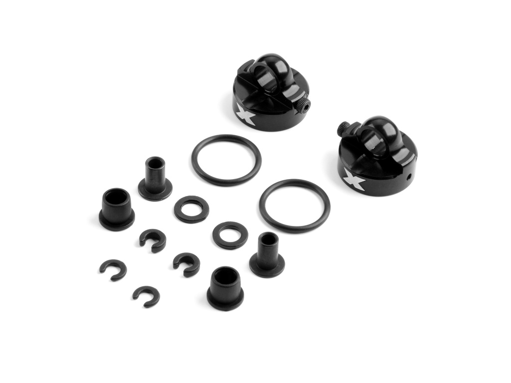 [X368054] ALU SHOCK CAP-NUT WITH VENT HOLE - BIG BORE (2) - X368054