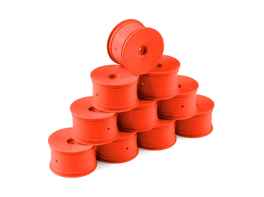 [H803241-O] HUDY 1/10 OFF-ROAD WHEEL - 2WD/4WD – REAR – ORANGE (10) - H803241-O