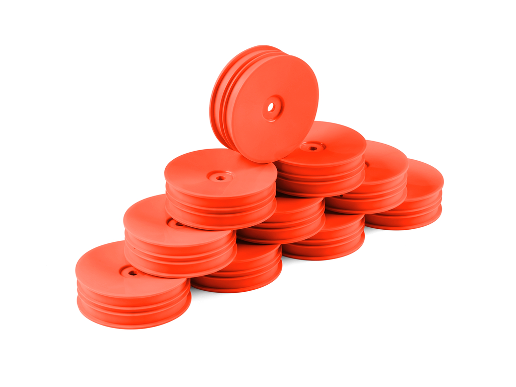 [H803221-O] HUDY 1/10 OFF-ROAD WHEEL - 2WD – FRONT – NARROW – ORANGE (10) - H803221-O