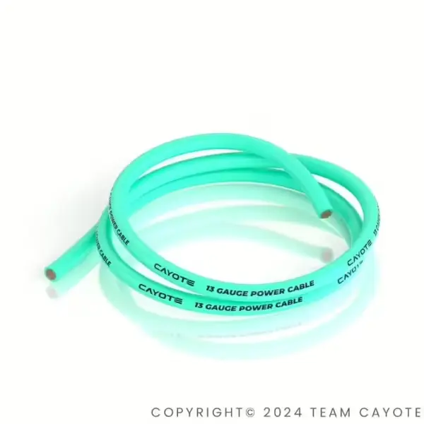 [CYECW06] CAYOTE 13AWG Silicone Cable (100cm)- Aurora Green - For Crest RS60/RS80/RS120/Crest X Evo