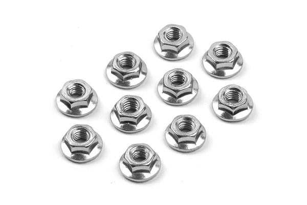 [X960240] NUT M4 WITH SERRATED FLANGE (10) - X960240
