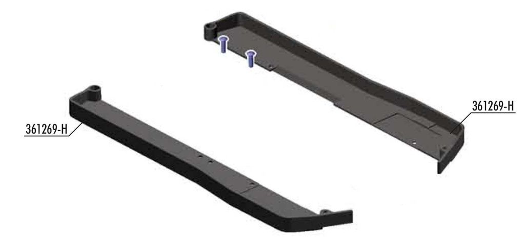 [X361269-H] COMPOSITE CHASSIS SIDE GUARDS L+R - HARD - X361269-H