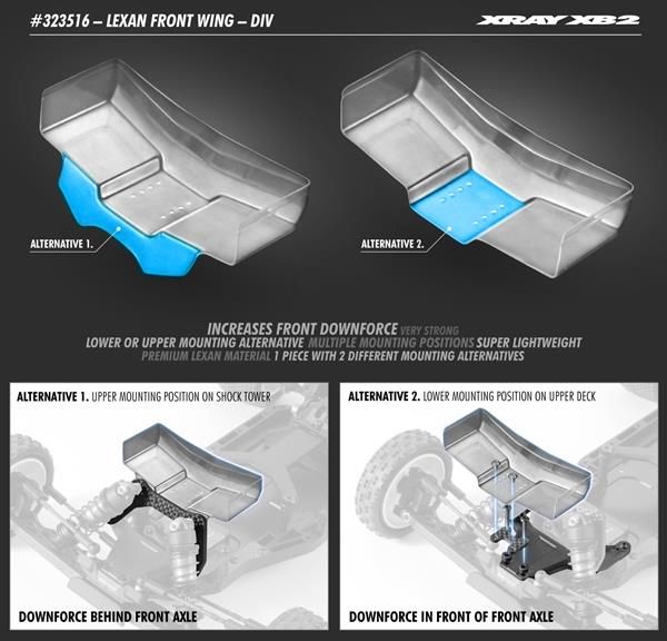[X323516] XRAY LEXAN FRONT WING - DIV - X323516