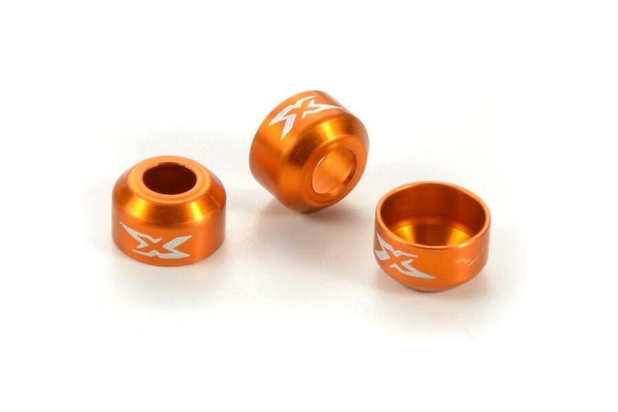 [X365471-O] Alu Drive Shaft Safety Collar - Orange (3) - X365471-O
