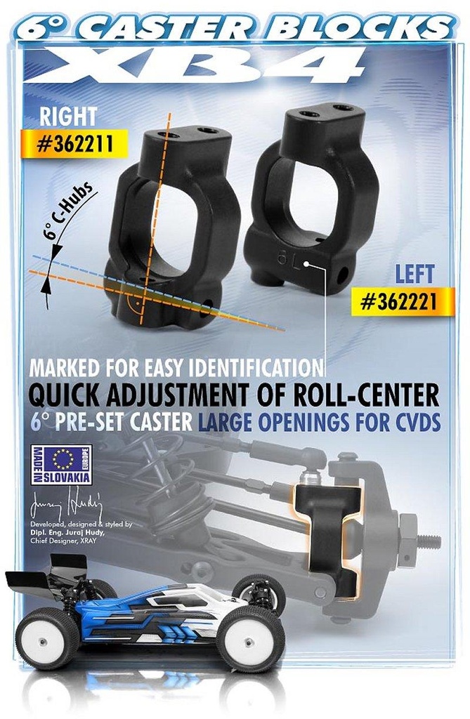 [X362221] Composite C-Hub 6 deg. Left - X362221