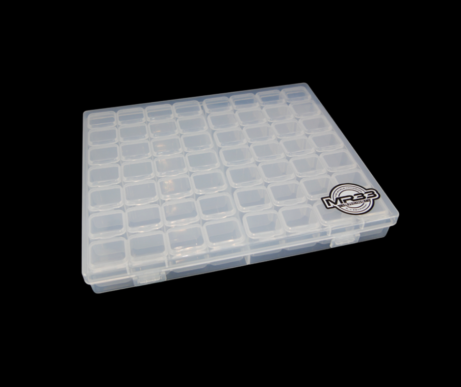 [MR33-HBLC] MR33 HARDWARE BOX LARGE CLEAR 21 x 17,5 x 2,6cm, 56 IN 1 BOX - MR33-HBLC