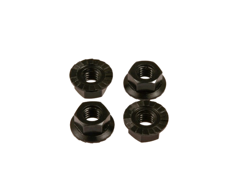 [HS-69597] Hiro Seiko 4mm Alloy Serrated Wheel Nut [Black] ( 4 pcs) - HS-69597