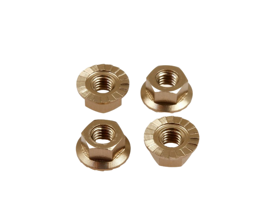 [HS-69595] Hiro Seiko 4mm Alloy Serrated Wheel Nut [Ti] ( 4 pcs) - HS-69595