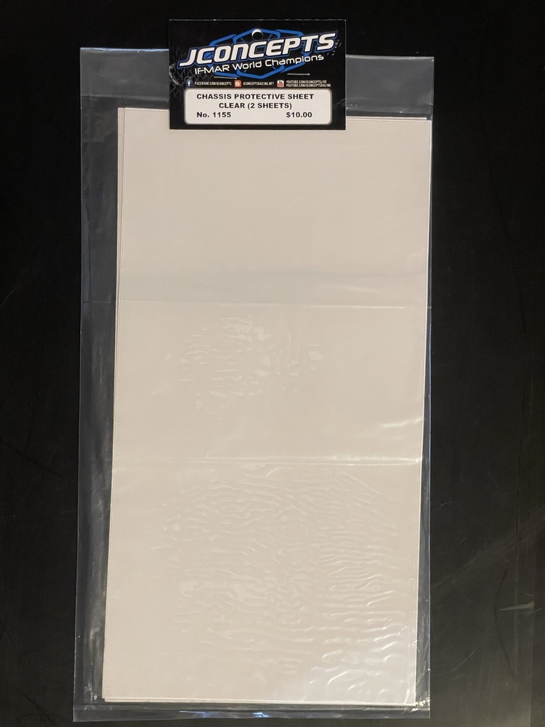 [JC1155] JCONCEPTS CLEAR CHASSIS PROTECTIVE SHEET (X2) - JC1155